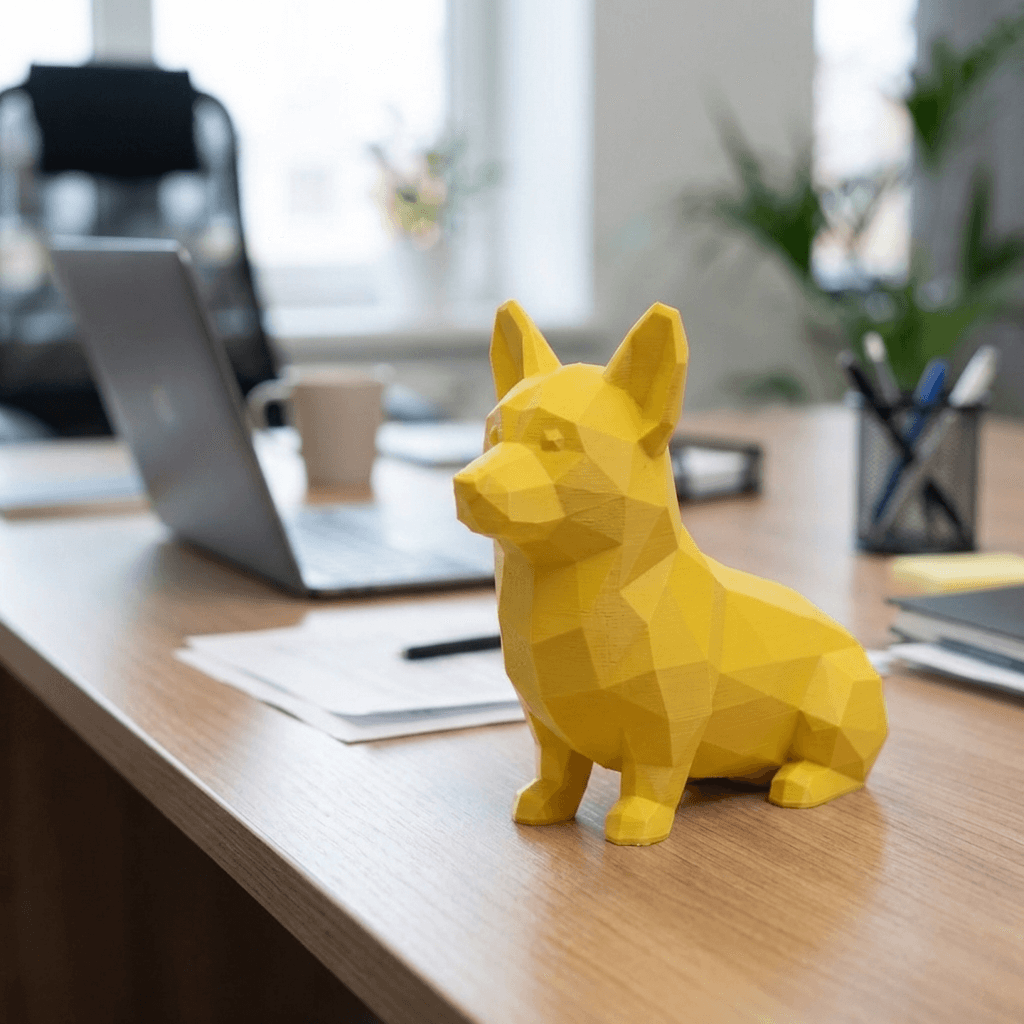 VOXLY3D | Low Poly Corgi Digital 3D Model STL File Instant Download - Voxly3d